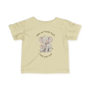 Baby Tee Elephant Love Heart Design